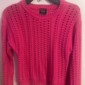 FCT With Love Women's Pink Crew Neck Sweater